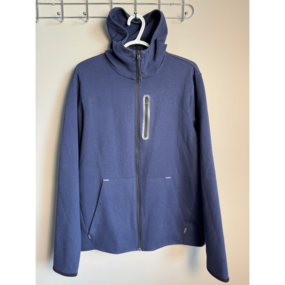 Old Navy Active Dynamic Fleece Full Zip Hoodie Mens Large Navy Blue Activewear